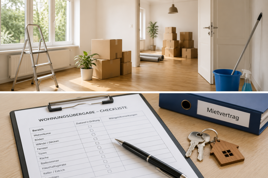 Wohnungs&uuml;bergabe in der Schweiz mit Schl&uuml;ssel&uuml;bergabe in einer leeren Wohnung