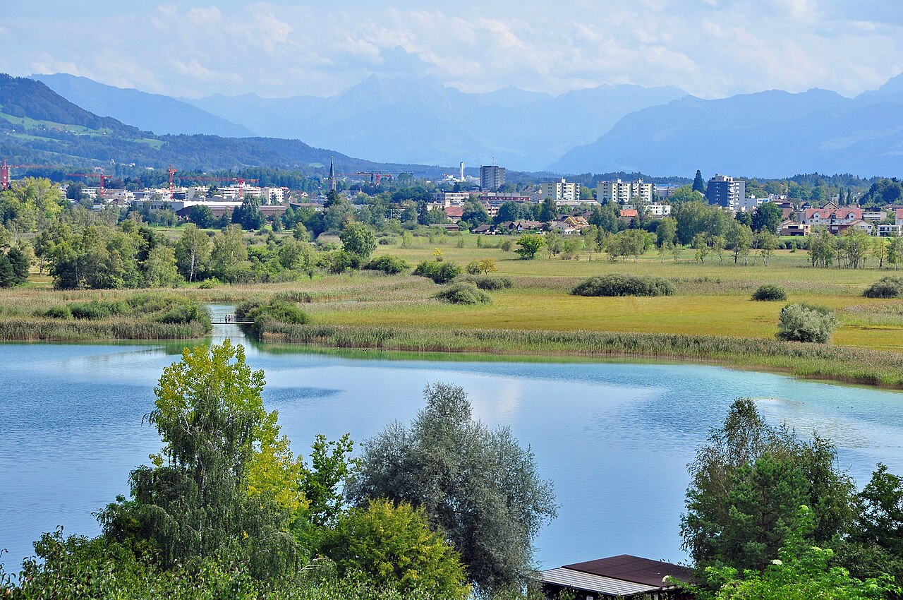 Blick &uuml;ber Robenhauser Riet und Pf&auml;ffikersee auf Wetzikon