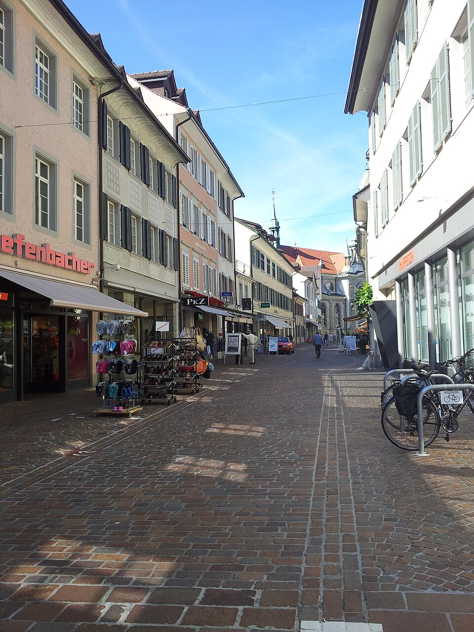 Historische H&auml;user in der Altstadt von Frauenfeld